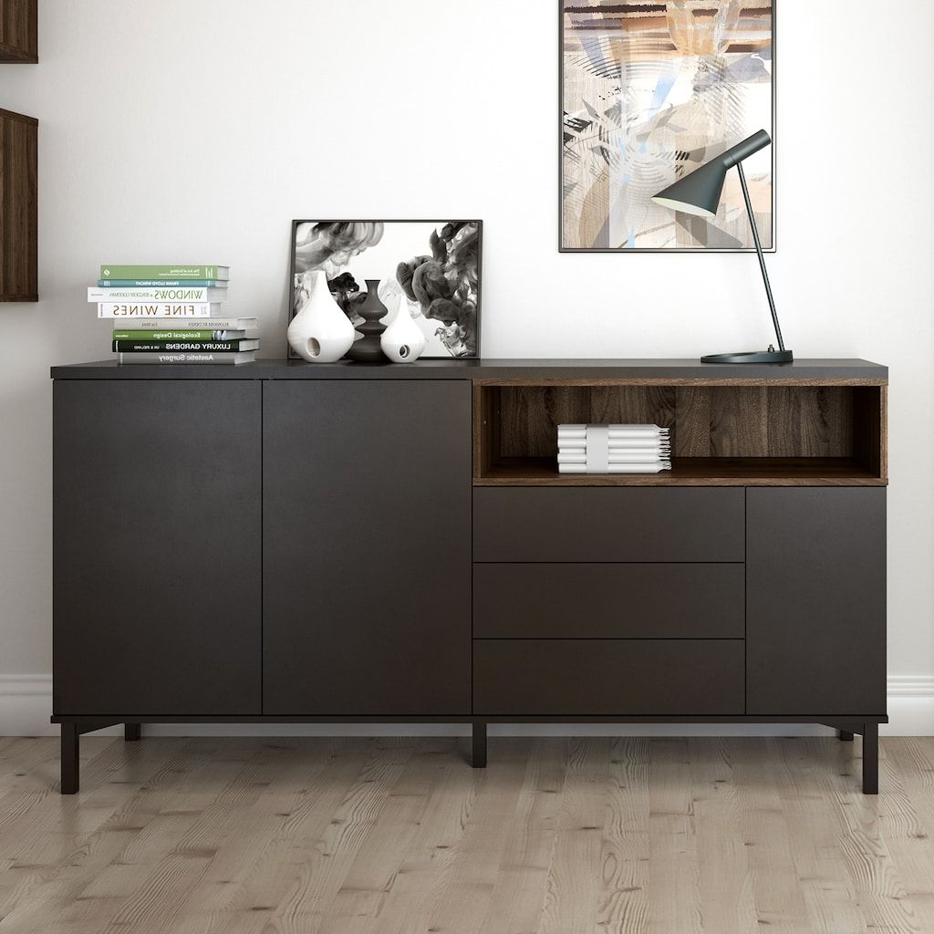 Tvilum Aberdeen Two Tone Sideboard Storage Cabinet For Modern Two Tone Buffets (Gallery 5 of 20)