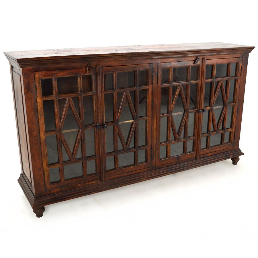 Webster 4 Door Buffet, Rustic Chestnut – Home Source Furniture With Regard To Rustic Walnut Dining Buffets (View 8 of 20)