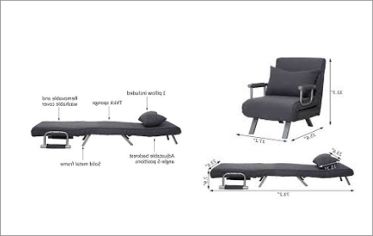 25 Best Convertible Sleeper Chairs For Adults You Can Buy! Intended For Longoria Convertible Chairs (Gallery 18 of 20)