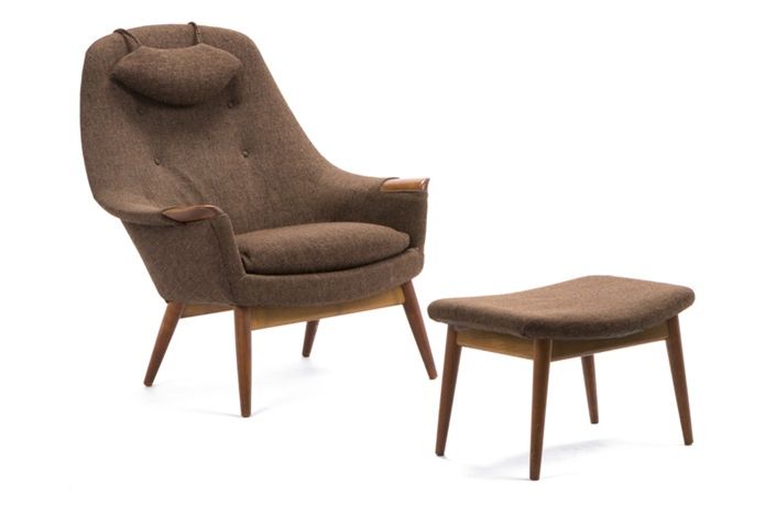 A Mid Century Modern Armchair And Ottomanwestnofa (co Within Modern Armchairs And Ottoman (Gallery 10 of 20)