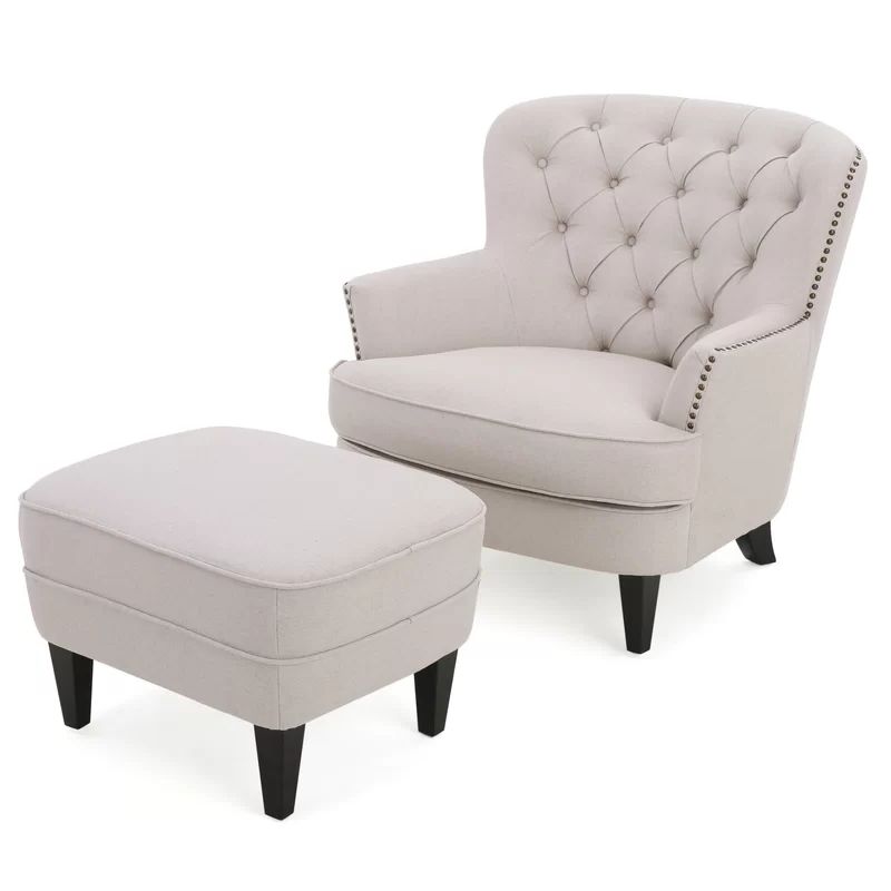 Armchair With Ottoman In Michalak Cheswood Armchairs And Ottoman (View 8 of 20)