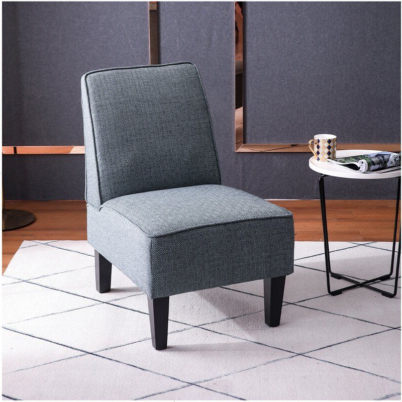 Armless Upholstered Slipper Chair For Armless Upholstered Slipper Chairs (View 2 of 20)