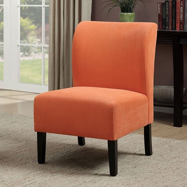 Bree Orange Accent Chair – Cm Ac6432or | Accent Chairs, Most Throughout Wadhurst Slipper Chairs (Gallery 10 of 20)