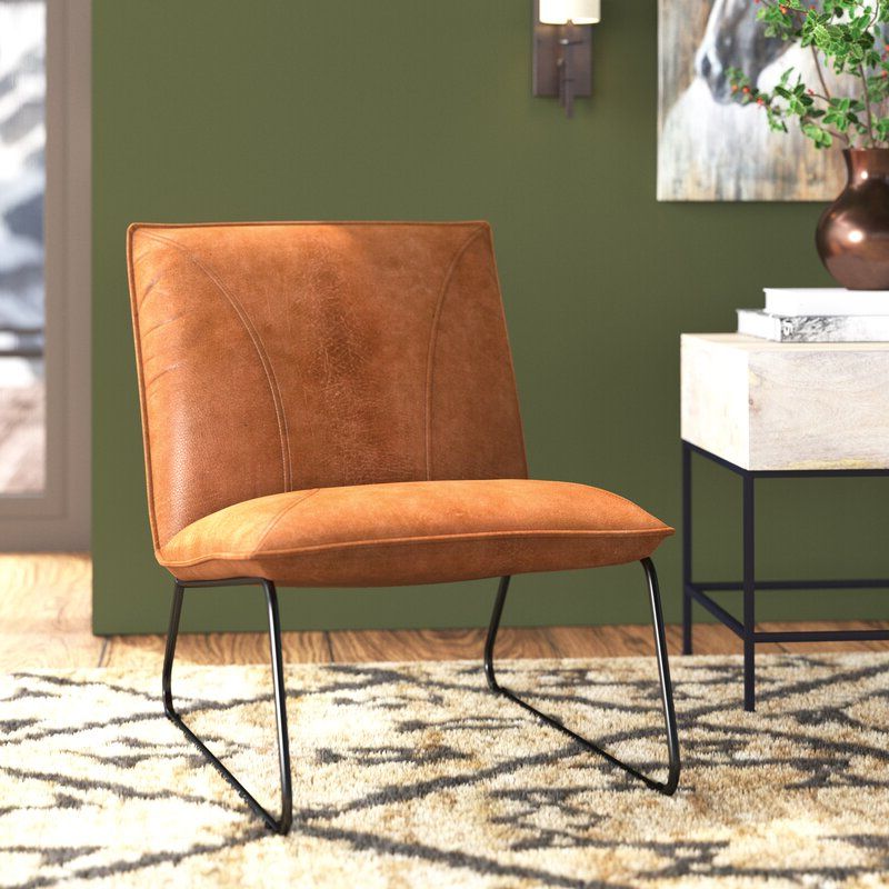 Broadus 25.2" W Genuine Leather Suede Side Chair Within Broadus Genuine Leather Suede Side Chairs (Gallery 1 of 20)