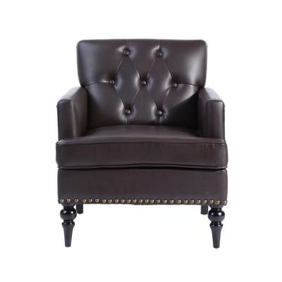 Brown – Accent Chairs – Chairs – The Home Depot Pertaining To Lucea Faux Leather Barrel Chairs And Ottoman (View 14 of 20)