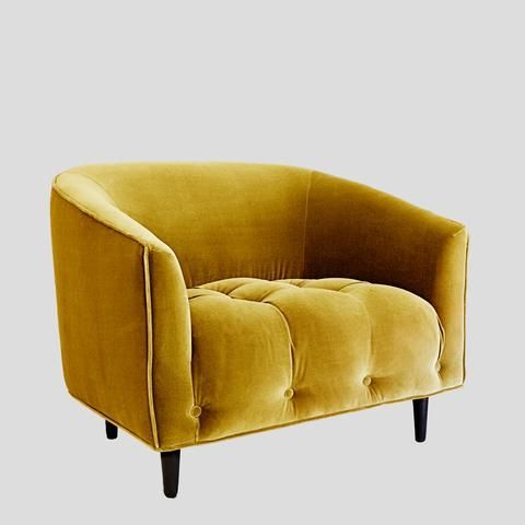 Carla Large Amber Velvet Armchair | Furniture, Pink Velvet Regarding Harmoni Armchairs (Gallery 10 of 20)