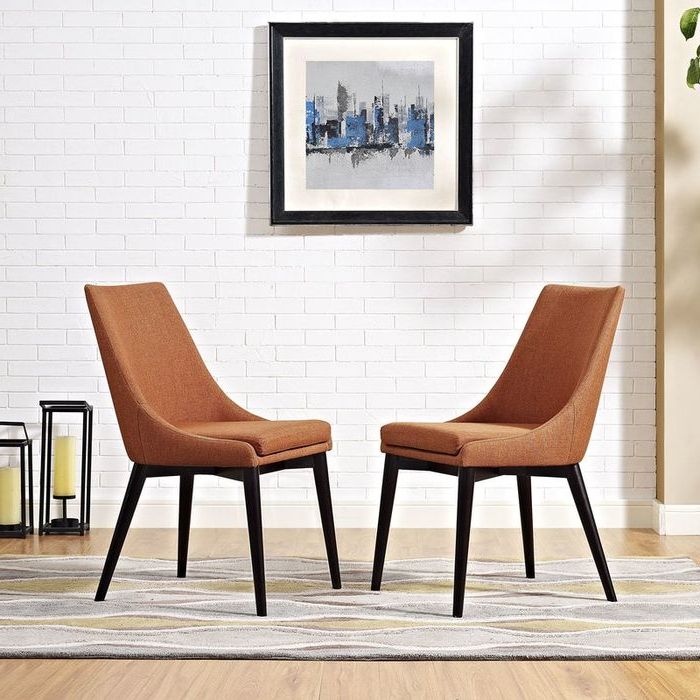 Carlton Wood Leg Upholstered Dining Chair – Wayfair Regarding Carlton Wood Leg Upholstered Dining Chairs (View 3 of 20)