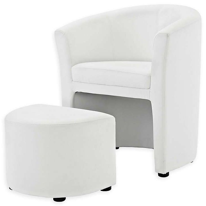 Chairs & Recliners | Bed Bath & Beyond | Chair And Ottoman Intended For Faux Leather Barrel Chair And Ottoman Sets (View 5 of 20)