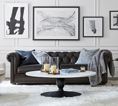 Chesterfield Leather Sofa | Pottery Barn Throughout Kjellfrid Chesterfield Chairs (Gallery 18 of 20)