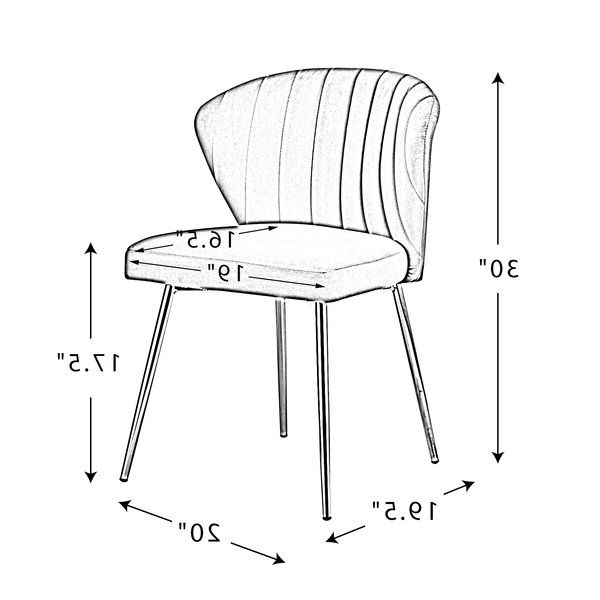 Daulton 20" W Velvet Side Chair Pertaining To Daulton Velvet Side Chairs (View 6 of 20)