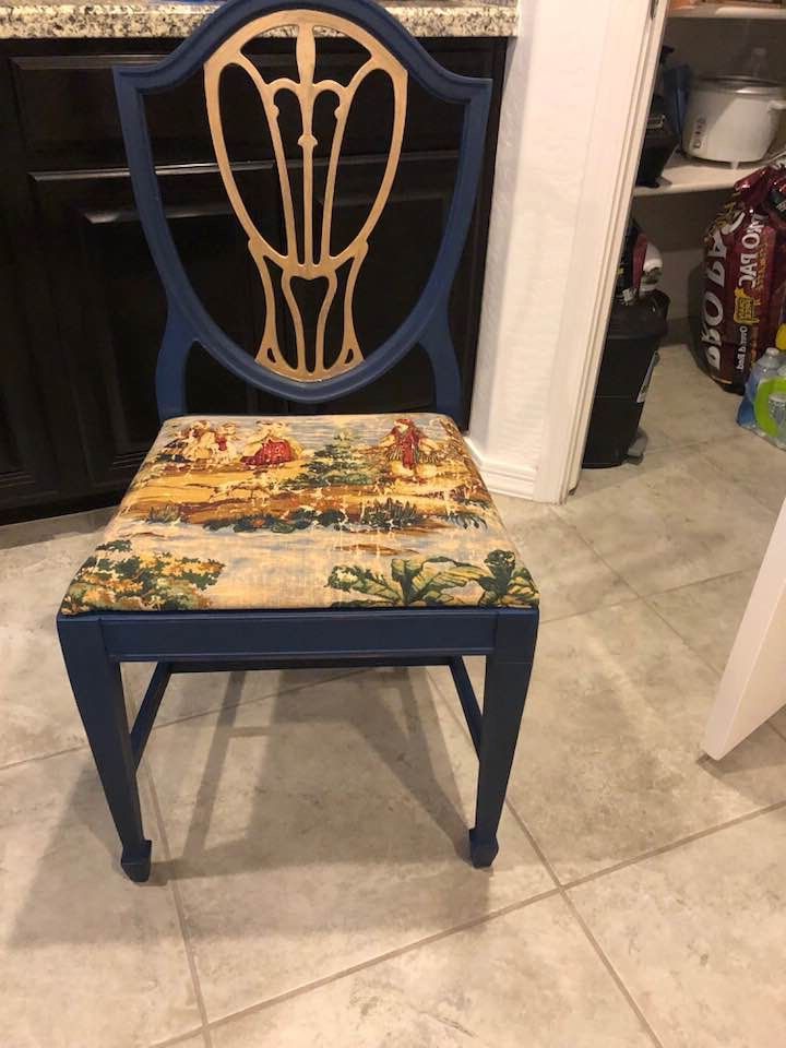 Desk Chair Painted With Chalk Paint Booth 425 Brass For Goodyear Slipper Chairs (View 9 of 20)