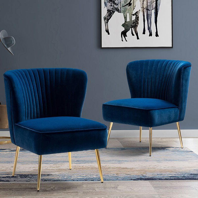 Featured Photo of 2024 Latest Erasmus Velvet Side Chairs (set of 2)