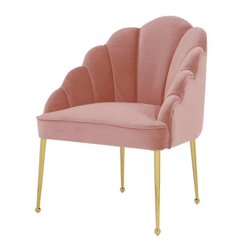Everly Quinn Cohutta Armchair | Wayfair | Pink Velvet Chair Inside Cohutta Armchairs (View 2 of 20)