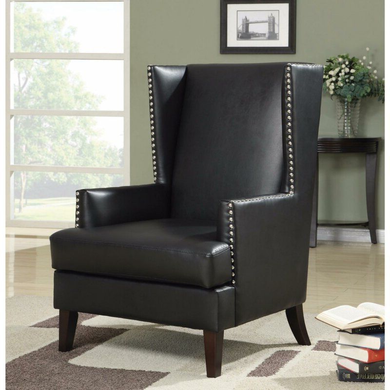 Kephart 32" W Faux Leather Wingback Chair With Regard To Sweetwater Wingback Chairs (View 16 of 20)