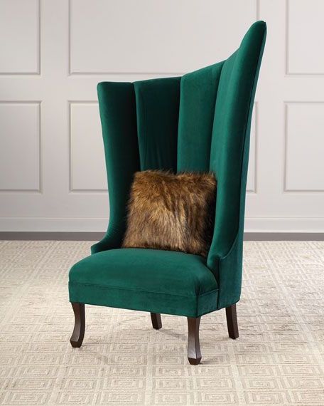 Lauretta 27.5" W Velvet Wingback Chair – Vozeli Inside Lauretta Velvet Wingback Chairs (Gallery 12 of 20)