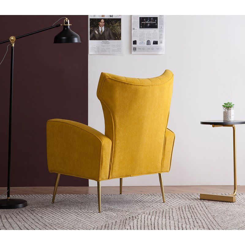 Lauretta Wingback Chair For Lauretta Velvet Wingback Chairs (Gallery 13 of 20)