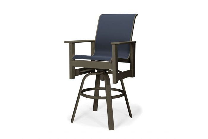 Leeward Mgp Sling Bar Height Swivel Arm Chair 959 Regarding Beachwood Arm Chairs (Gallery 17 of 20)