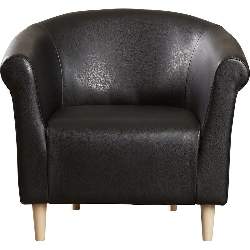 Liam 30.5" W Faux Leather Barrel Chair Within Liam Faux Leather Barrel Chairs (Gallery 2 of 20)