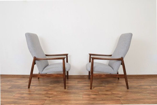 Mid Century Polish Lounge Chairsedmund Homa For Gościcińskie Fabryki  Mebli, 1960s, Set Of 2 Pertaining To Esmund Side Chairs (set Of 2) (View 14 of 20)