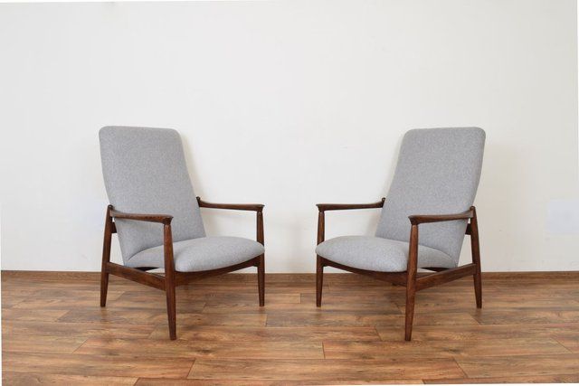 Mid Century Polish Lounge Chairsedmund Homa For Gościcińskie Fabryki  Mebli, 1960s, Set Of 2 With Regard To Esmund Side Chairs (set Of 2) (Gallery 12 of 20)