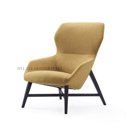 Modern Home Furniture High Back Fabric Lounge Chair With With Regard To Lounge Chairs With Metal Leg (View 14 of 20)