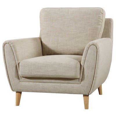 Natural Light Beige Fabric Armchair | Armchair, Occasional Inside Dara Armchairs (View 17 of 20)