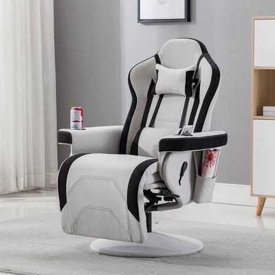 Pc & Racing Chair Color: White Pertaining To Blaithin Simple Single Barrel Chairs (View 18 of 20)