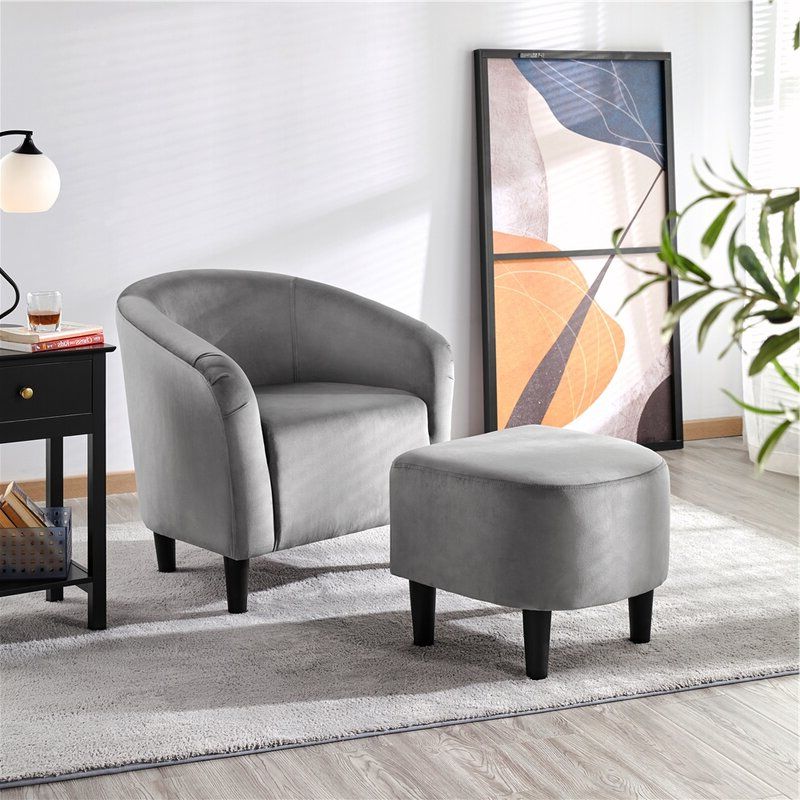 Featured Photo of 20 Best Riverside Drive Barrel Chair and Ottoman Sets