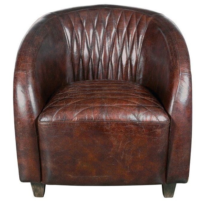 Sheldon 29" W Tufted Top Grain Leather Club Chair | Leather For Sheldon Tufted Top Grain Leather Club Chairs (View 2 of 20)