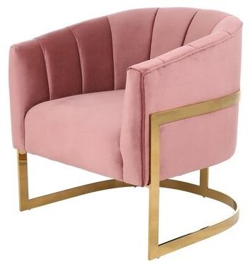 Sisco Living Room Armchair Upholstery Color: Peach Regarding Biggerstaff Polyester Blend Armchairs (Gallery 10 of 20)