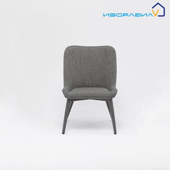 Small Fabric Dining Chair With Metal Legs Patio Lounge Intended For Lounge Chairs With Metal Leg (Gallery 19 of 20)