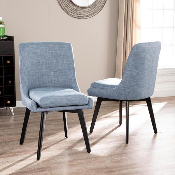 Southern Enterprises Selby Denim Blue Gray And Black Swivel With Regard To Selby Armchairs (Gallery 20 of 20)