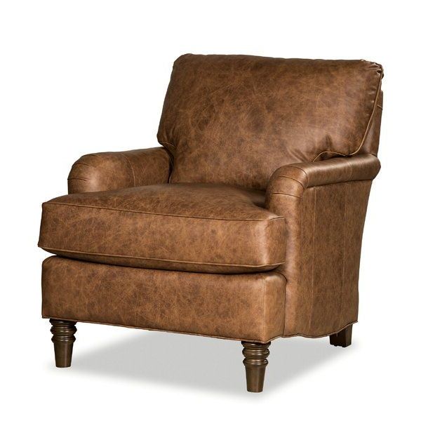 Steel 33" W Top Grain Leather Armchair | Leather Club Chairs Within Asbury Club Chairs (View 7 of 20)