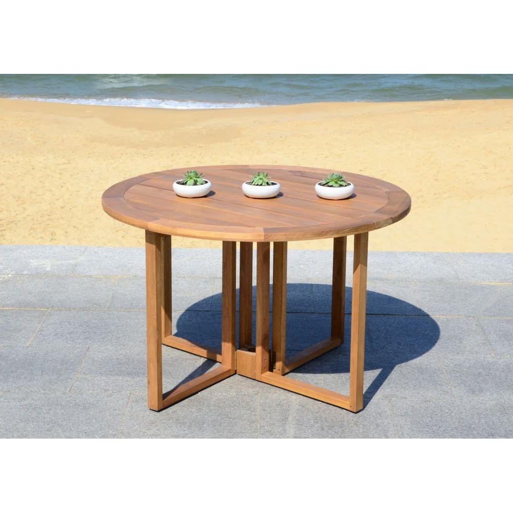 2019 Adsila 24'' Dining Tables Inside Wales Teak Round 47.24 Inch Dining Table – 1stopbedrooms (View 3 of 20)