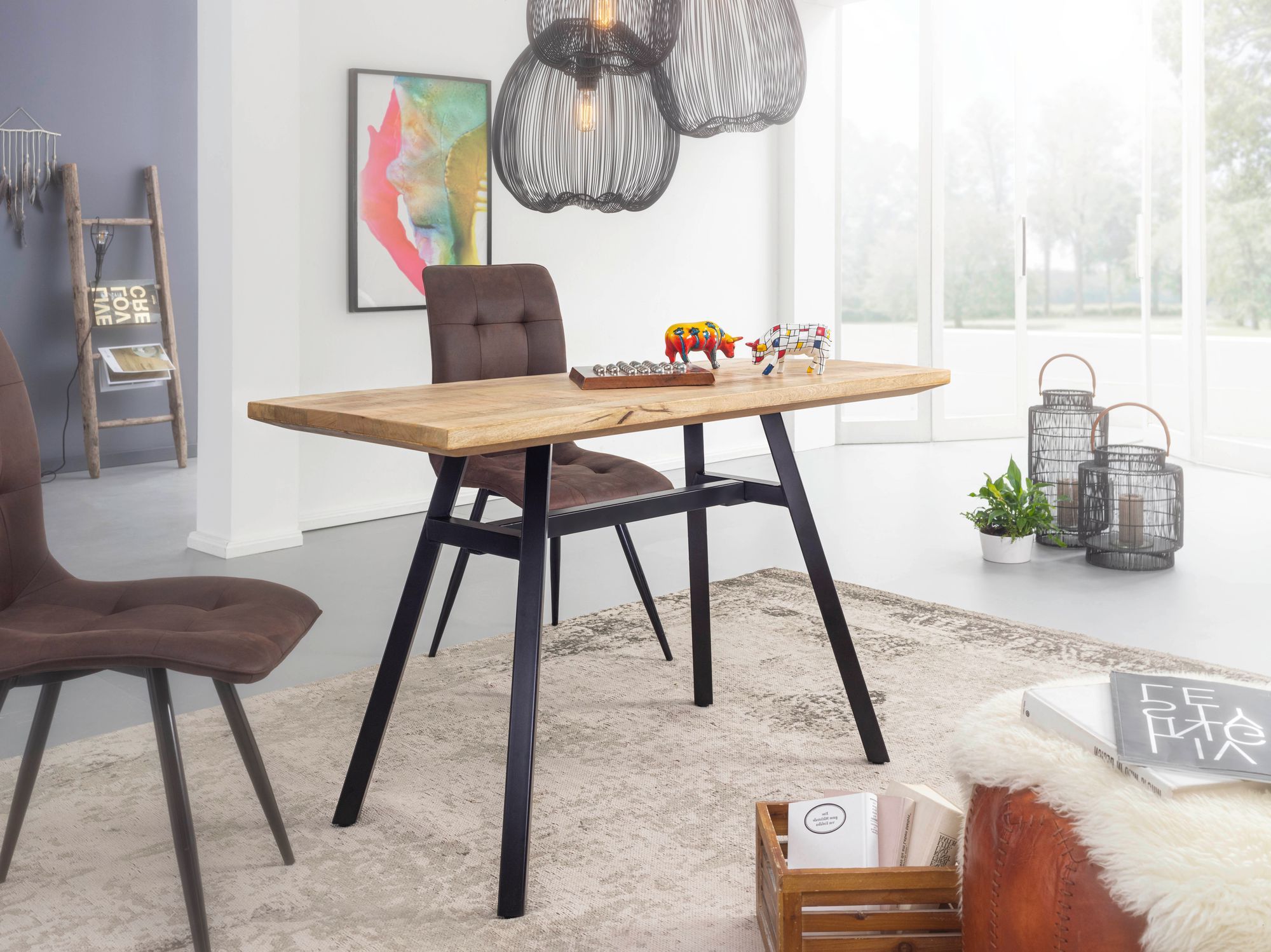 2019 Alfie Mango Solid Wood Dining Tables Inside Dining Table Mango Solid Wood 120x78x60 Cm Dining Table (View 1 of 20)