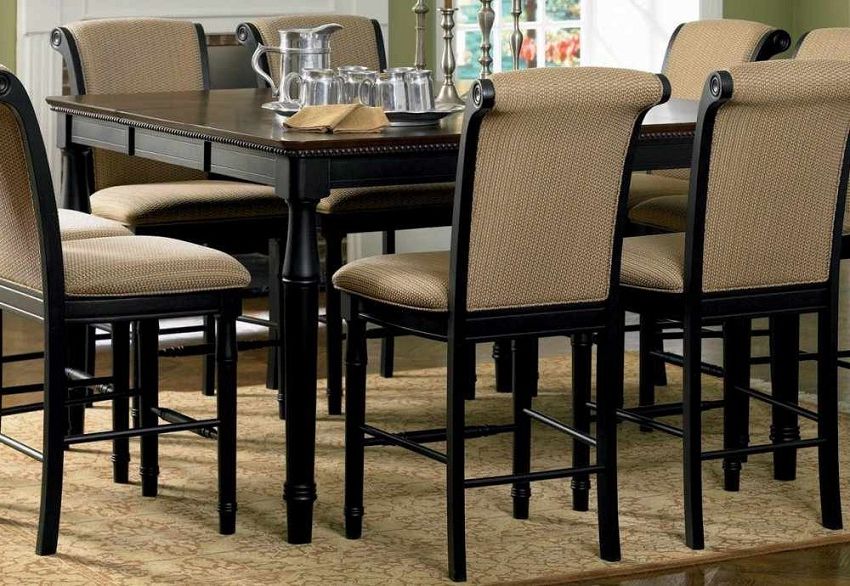 2020 Furniture Outlet, Counter Height Two Tone Dining Table Set Regarding Romriell Bar Height Trestle Dining Tables (Gallery 20 of 20)