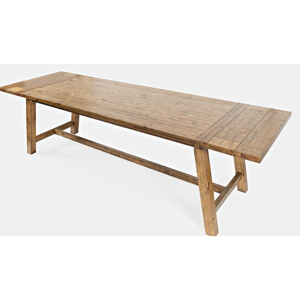 2020 Katarina Extendable Rubberwood Solid Wood Dining Tables Intended For Loon Peak® Thame Counter Height Extendable Pine Solid Wood (View 14 of 20)