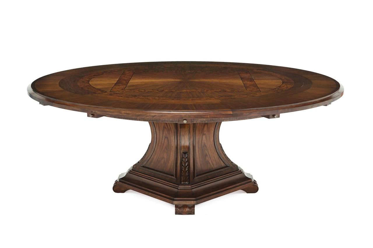 3 Games Convertible 80 Inches Multi Game Tables Throughout Newest Large Round Mahogany And Walnut Perimeter Table (View 17 of 20)