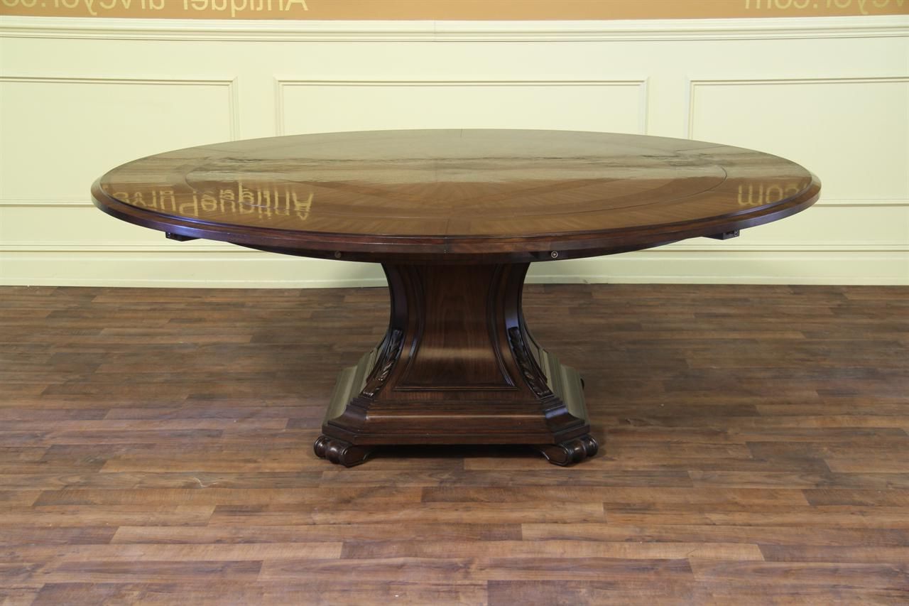 3 Games Convertible 80 Inches Multi Game Tables With Popular Large Round Mahogany And Walnut Perimeter Table (View 15 of 20)