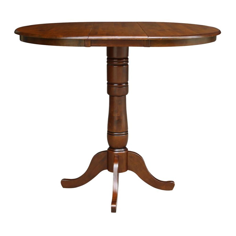 36" Round Top Pedestal Table With 12" Leaf – 40.9"h Pertaining To Popular Nashville 40'' Pedestal Dining Tables (Gallery 2 of 20)