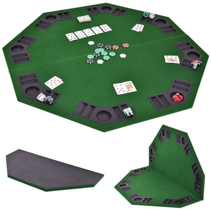 48 8 Players Octagon Foldable Poker Table Top' (View 10 of 20)