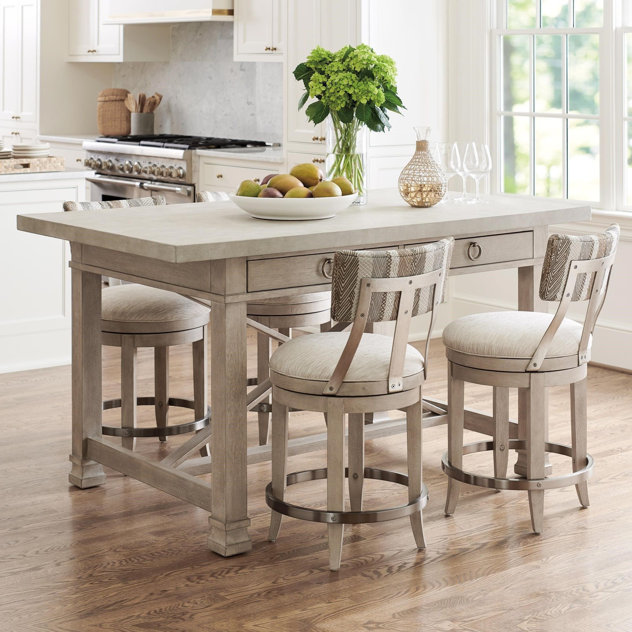 Abby Bar Height Dining Tables With Newest Barclay Butera Malibu 5 Piece Counter Height Pub Dining (View 18 of 20)