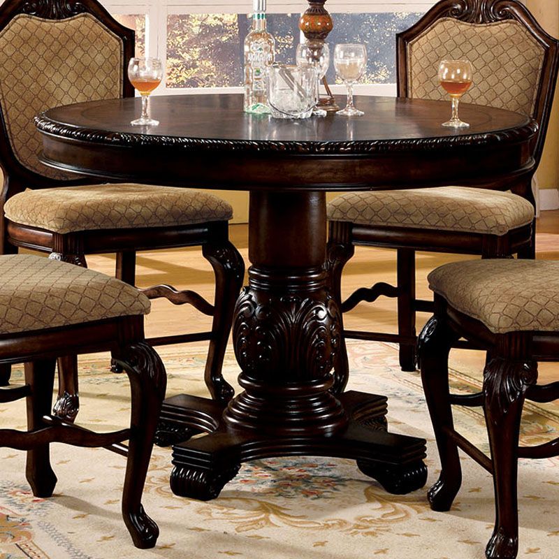 Acme Furniture Chateau De Ville Round Counter Height For 2020 Liesel Bar Height Pedestal Dining Tables (View 6 of 20)