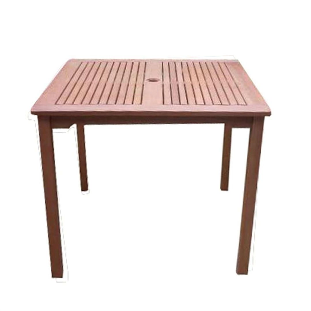 Adejah 35'' Dining Tables Regarding Famous Square 35 Inch Outdoor Wooden Patio Dining Table With  (View 16 of 20)