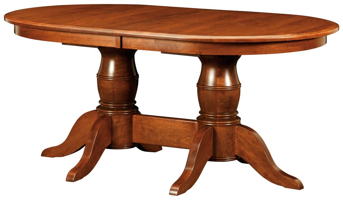 Amish Furniture: Hand Crafted, Solid Wood Pedestal Tables With Latest Monogram 48'' Solid Oak Pedestal Dining Tables (View 13 of 20)