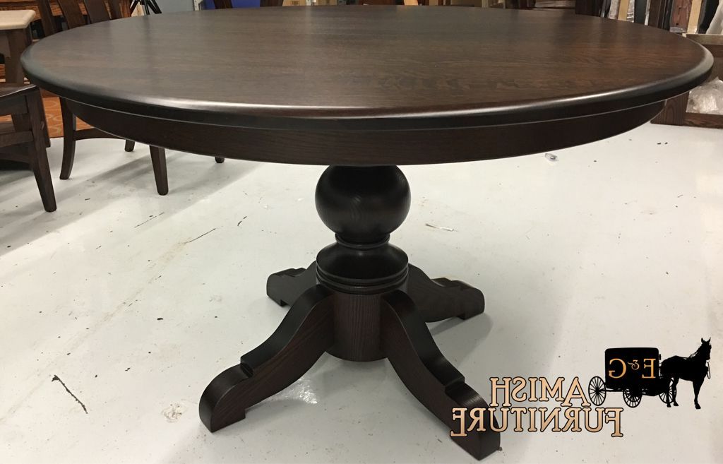 Another Happy Customer! They Just Purchased This Beautiful Regarding Widely Used Monogram 48'' Solid Oak Pedestal Dining Tables (View 9 of 20)