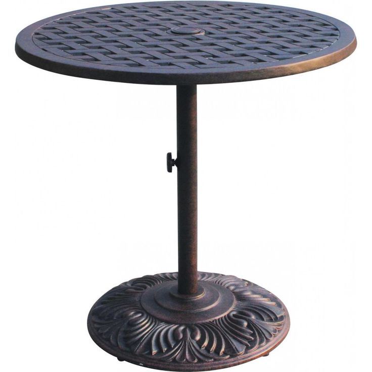 Bar Height Pedestal Dining Tables With Regard To Most Current Darlee Series 30 Cast Aluminum Counter Height Pedestal (View 10 of 20)