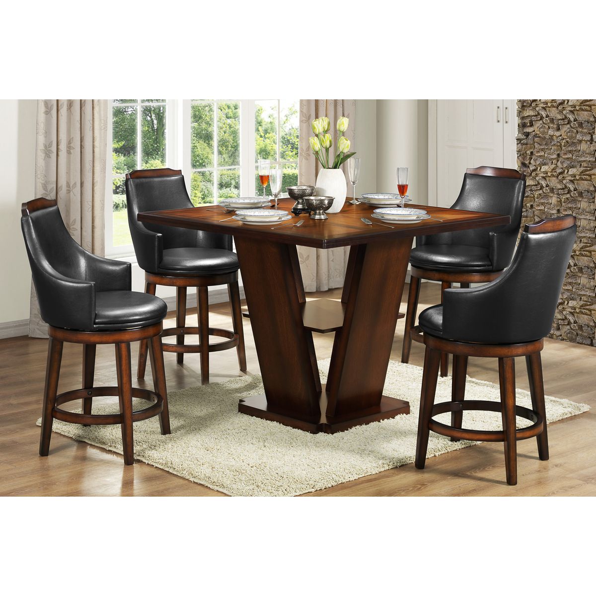 Barra Bar Height Pedestal Dining Tables Pertaining To 2019 5447 36* Counter Height Table With Storage Base (View 13 of 20)