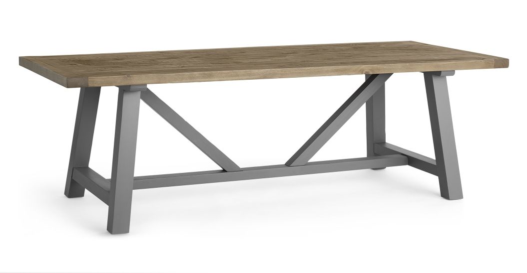 Bechet 38'' Dining Tables With 2019 Iona 10 Seat Dining Table, Solid Pine And Grey (Gallery 19 of 20)