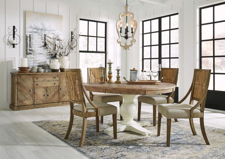 Benji 35'' Dining Tables Throughout Well Liked Grindleburg Light Brown Round Dining Table (Gallery 19 of 20)